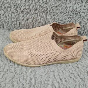 Born Shoes Womens 9 Antero TanKnit Slip On Perforated Mesh Sneakers *Read*